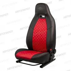 Hyundai Solaris I Sd / KIA Rio III Sd (40/60) с 10-17г., Литой модуль (алькантара) (подходит только на Solaris I) Черный + Красный