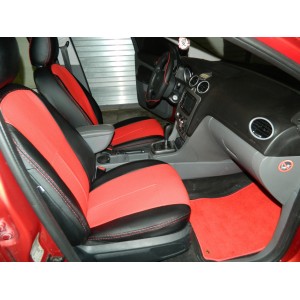 Авточехлы оригинальные Ford Focus 3 (Comfort/Trend) черный / красный
