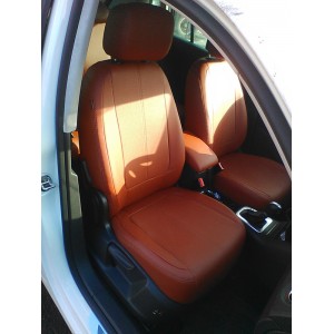 Чехлы на Фольксваген Тигуан 2 / Volkswagen Tiguan II / цвет коричневый /comfortline/highline (со столиками/без столиков) (пасс. спинка трансформер) c 17г.