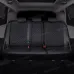 Чехлы на Mitsubishi Pajero Sport III с 15г. Черный + Синяя строчка Ромб Автопилот