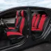 Чехлы на Mitsubishi Outlander III с 12г. Черный + Красный Ромб Автопилот