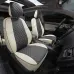 Чехлы на Mitsubishi Lancer 10 Sd с 07-11г. (комплектация invite) Белый + Черный Ромб Автопилот