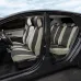 Чехлы на Mitsubishi Lancer 10 Sd с 07-11г. (комплектация invite) Белый + Черный Ромб Автопилот