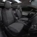Чехлы на Mitsubishi Lancer 10 Sd с 07-11г. (комплектация intense) с увеличенной поддержкой Черный + Темно-серый Ромб Автопилот