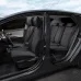 Чехлы на Mitsubishi Lancer 10 Sd с 07-11г. (комплектация intense) с увеличенной поддержкой Черный + Темно-серый Ромб Автопилот