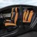 Чехлы на Geely Atlas Pro с 21г. / Belgee X70 с 24г. Оранжевый + Черный Ромб
