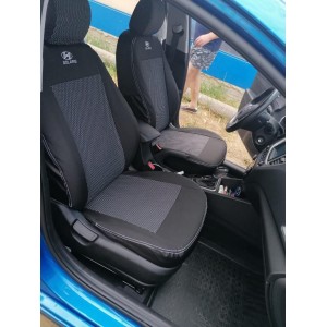 Чехлы Volkswagen Caravella/ 8 мест / модельные  / цвет черно-серый/ ткань
