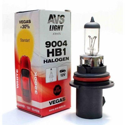 HB1 - Галогенная лампа AVS Vegas /9004.12V.65/45W.1шт.