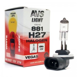 H27 - Галогенная лампа AVS Vegas /881 12V.27W.1шт.
