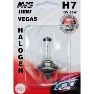 H7 - Галогенная лампа AVS Vegas в блистере.12V.55W