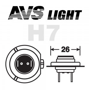 H7 - Галогенная лампа AVS SIRIUS/NIGHT WAY/ PB.12V.55W. 2шт.
