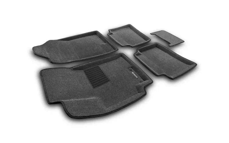 Текстильные 3D коврики Euromat3D Business в салон для Kia Rio (2017-) № EMC3D-002931G Серые