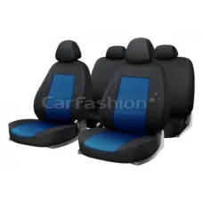 Чехлы на LADA Kalina I и II Sd/Hb/Wag с 04-14г. Черный + Белый Экокожа Автопилот