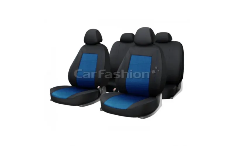 Чехлы на LADA Kalina I и II Sd/Hb/Wag с 04-14г. Черный + Белый Экокожа Автопилот