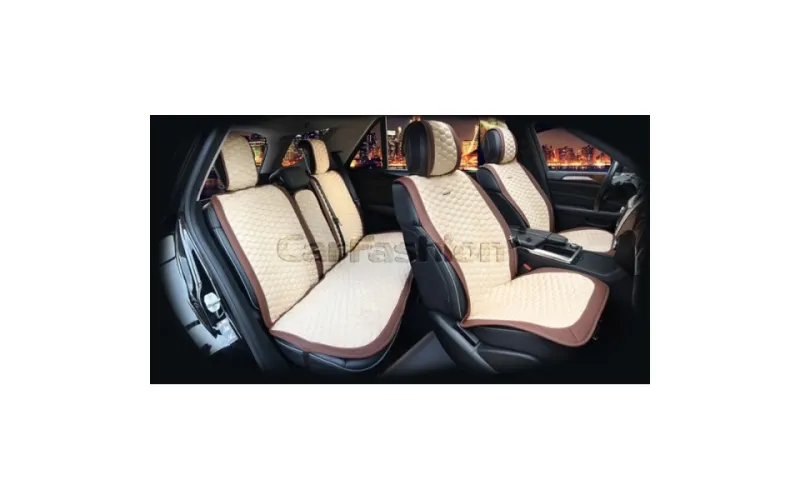 Комплект Накидок 2D «CAPRI PLUS» коричневый/бежевый/бежевый Комплект Накидок 2D «CAPRI PLUS» коричневый/бежевый/бежевый