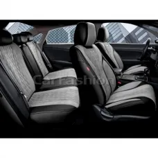 Чехлы на KIA Rio II Hb с 05-11г. Темно-коричневый Ромб Чехлы на KIA Rio II Hb с 05-11г. Темно-коричневый Ромб