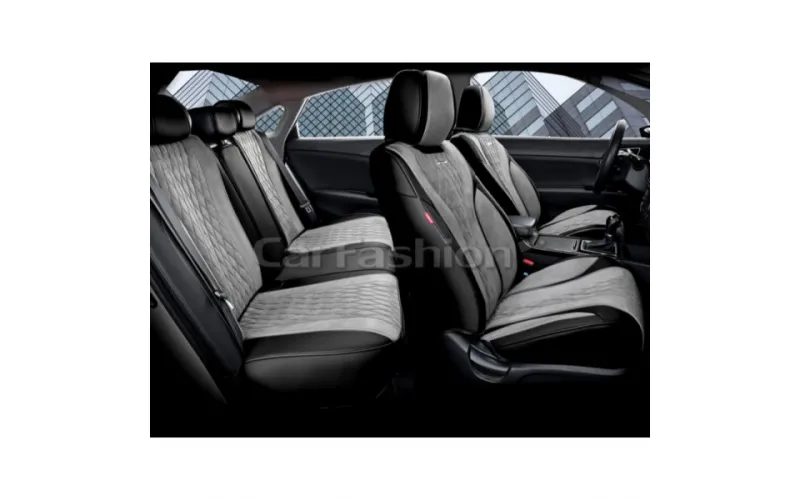 Чехлы на KIA Rio II Hb с 05-11г. Темно-коричневый Ромб