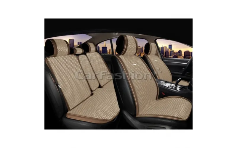 Комплект Накидок 2D «BREEZE PLUS» бежевый/коричневый/бежевый Комплект Накидок 2D «BREEZE PLUS» бежевый/коричневый/бежевый